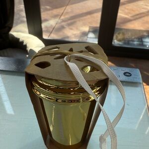 Starbucks Metallic Gold Ceramic Ornament Mug NEW with Box